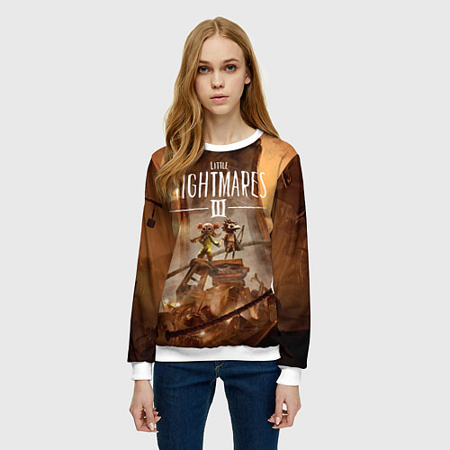 Женский свитшот Герои Little nightmares 3 / 3D-Белый – фото 3