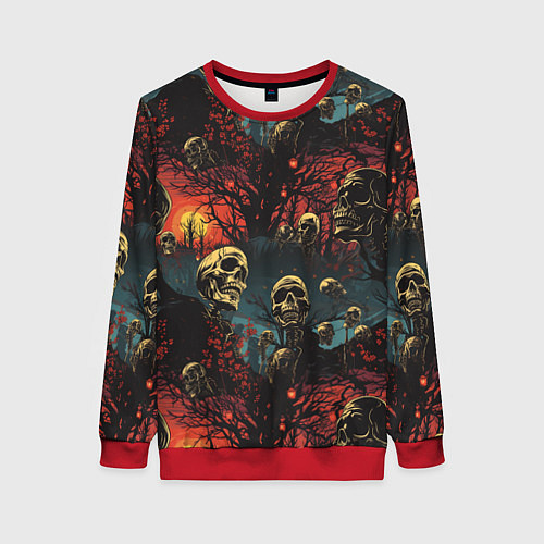 Женский свитшот Нечистый дух / 3D-Красный – фото 1