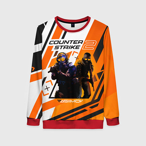 Женский свитшот CS 2 Asiimov / 3D-Красный – фото 1