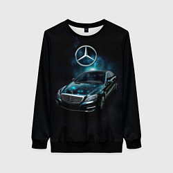 Свитшот женский Mercedes Benz dark style, цвет: 3D-черный