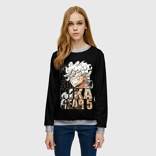 Женский свитшот Luffy Gear 5 Луффи / 3D-Меланж – фото 3