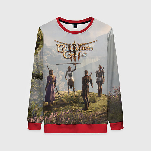 Женский свитшот Отряд Врат Балдура / 3D-Красный – фото 1