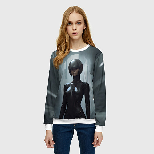 Женский свитшот Иномирянка / 3D-Белый – фото 3