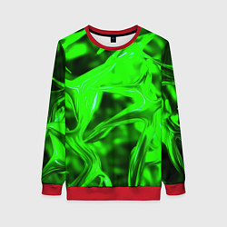Женский свитшот Зелёная кислотная неоновая коалесценция