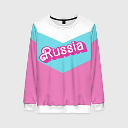 Свитшот женский Russia - barbie style, цвет: 3D-белый
