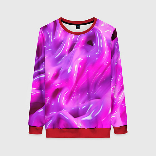 Женский свитшот Розовая слизь / 3D-Красный – фото 1