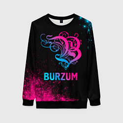 Свитшот женский Burzum - neon gradient, цвет: 3D-черный