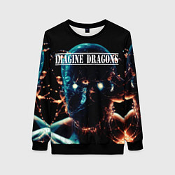 Свитшот женский Imagine Dragons рок группа, цвет: 3D-черный