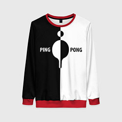 Женский свитшот Ping-Pong черно-белое