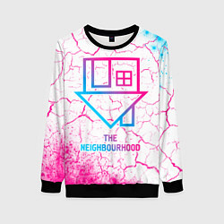 Свитшот женский The Neighbourhood neon gradient style, цвет: 3D-черный