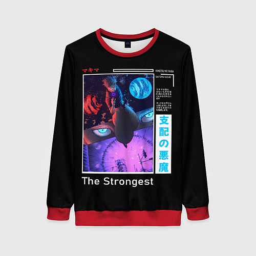 Женский свитшот Сатору Годжо сильнейший / 3D-Красный – фото 1