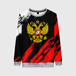 Свитшот женский Russia stripes, цвет: 3D-меланж