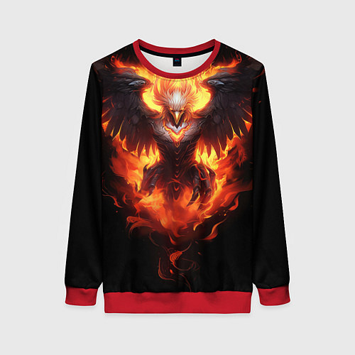 Женский свитшот Стремительный Феникс / 3D-Красный – фото 1