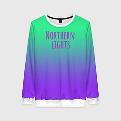 Свитшот женский Northern lights gradient, цвет: 3D-белый