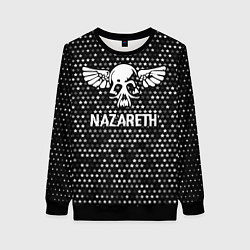 Свитшот женский Nazareth glitch на темном фоне, цвет: 3D-черный