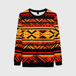 Свитшот женский Узор в этническом стиле масаев, цвет: 3D-черный