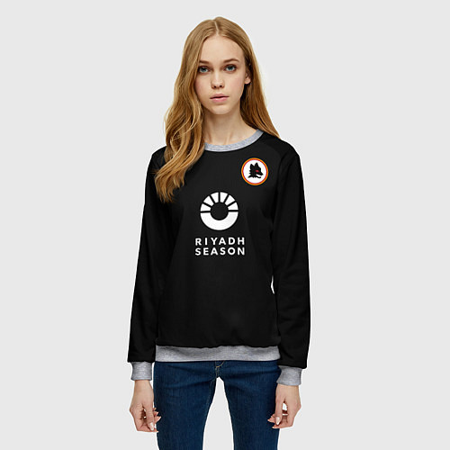 Женский свитшот Тотти ФК Рома форма 23-24 третья / 3D-Меланж – фото 3