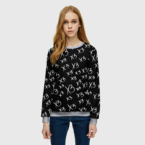 Женский свитшот Хрен знает / 3D-Меланж – фото 3