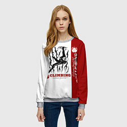 Свитшот женский Альпинист скалолаз, цвет: 3D-меланж — фото 2