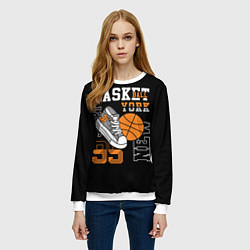 Свитшот женский Basketball New York, цвет: 3D-белый — фото 2