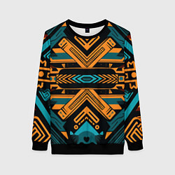 Женский свитшот Геометрический узор в стиле ацтеков