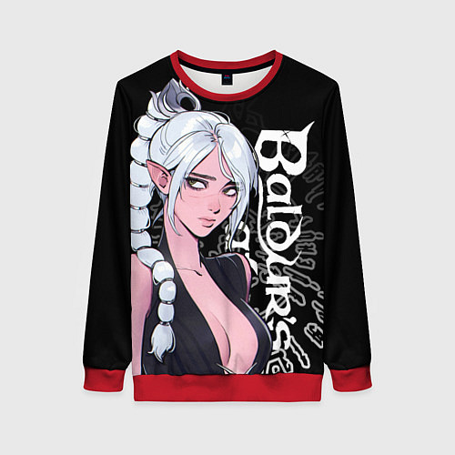 Женский свитшот Shadowheart - серебрянные волосы Baldur’s Gate / 3D-Красный – фото 1