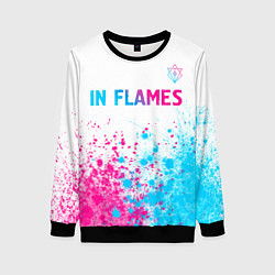 Свитшот женский In Flames neon gradient style посередине, цвет: 3D-черный
