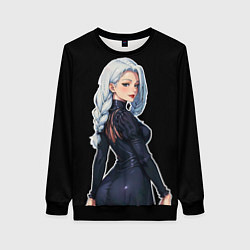 Свитшот женский Мей Мей в платье, цвет: 3D-черный