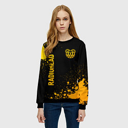Свитшот женский Radiohead - gold gradient вертикально, цвет: 3D-черный — фото 2
