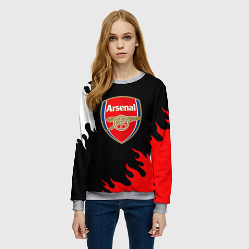 Женский свитшот Arsenal fc flame / 3D-Меланж – фото 3