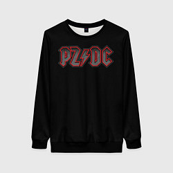 Свитшот женский PZDC - ACDC, цвет: 3D-черный