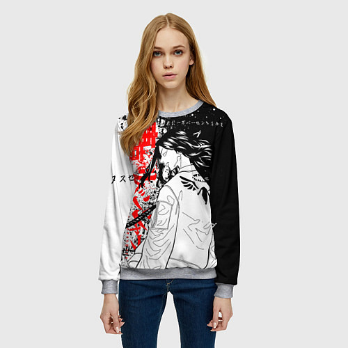 Женский свитшот Баджи из вальхаллы - токийские мстители / 3D-Меланж – фото 3