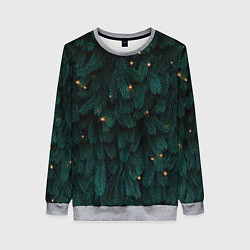 Женский свитшот Ёлка и гирлянды