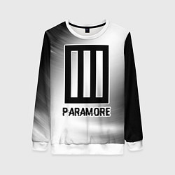 Свитшот женский Paramore glitch на светлом фоне, цвет: 3D-белый