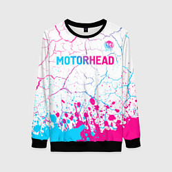 Свитшот женский Motorhead neon gradient style посередине, цвет: 3D-черный