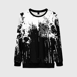 Женский свитшот Черно-белая абстракция гранж