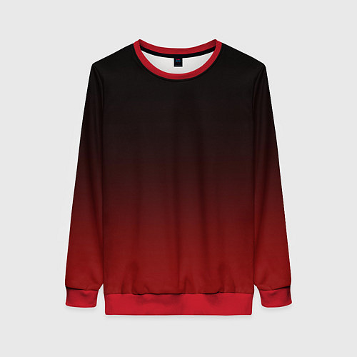 Женский свитшот Градиент от тёмного до тёмно красного / 3D-Красный – фото 1