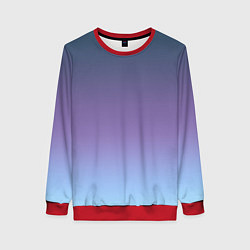 Женский свитшот Градиент синий фиолетовый голубой