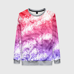 Свитшот женский Сине-красная абстракция, цвет: 3D-меланж