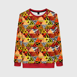 Женский свитшот Лоскутные треугольники