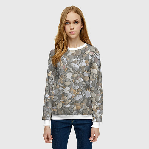 Женский свитшот Путь по гравию / 3D-Белый – фото 3