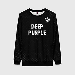 Свитшот женский Deep Purple glitch на темном фоне посередине, цвет: 3D-черный