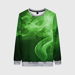 Свитшот женский Зеленый дым, цвет: 3D-меланж