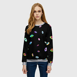 Свитшот женский Kaufmo Abstracted The Amazing Digital Circus, цвет: 3D-меланж — фото 2