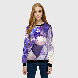 Свитшот женский Genshin Impact Райден, цвет: 3D-черный — фото 2