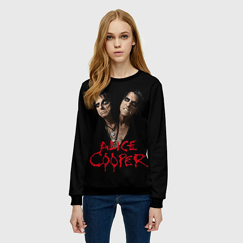 Женский свитшот Alice Cooper paranormal / 3D-Черный – фото 3