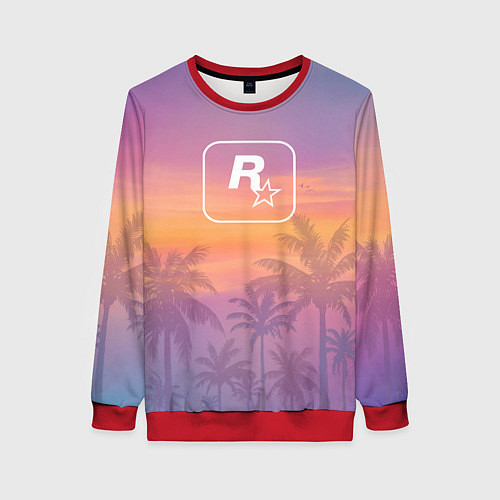Женский свитшот GTA 6 - first art / 3D-Красный – фото 1