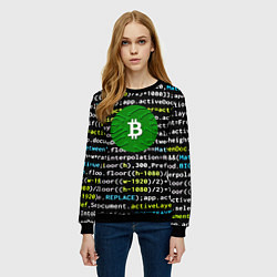 Свитшот женский Bitcoin сатоши, цвет: 3D-черный — фото 2
