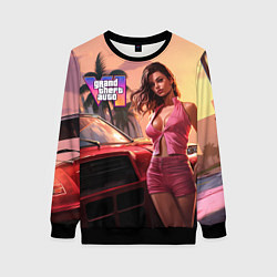 Свитшот женский GTA 6 girl vice city, цвет: 3D-черный