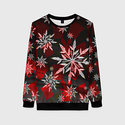 Женский свитшот Рождественские снежинки